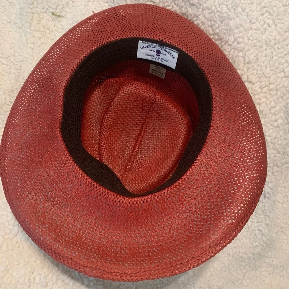Vtg Golf Us Open 1997 Congressional Hat Womens Straw Woven Shade Wide Brim Hat
